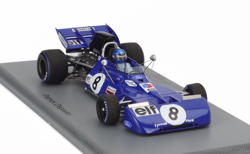 Spark-model Tyrrell F1 004 N 8 France Gp 1972 Patrick Depailler 1:43 Blue