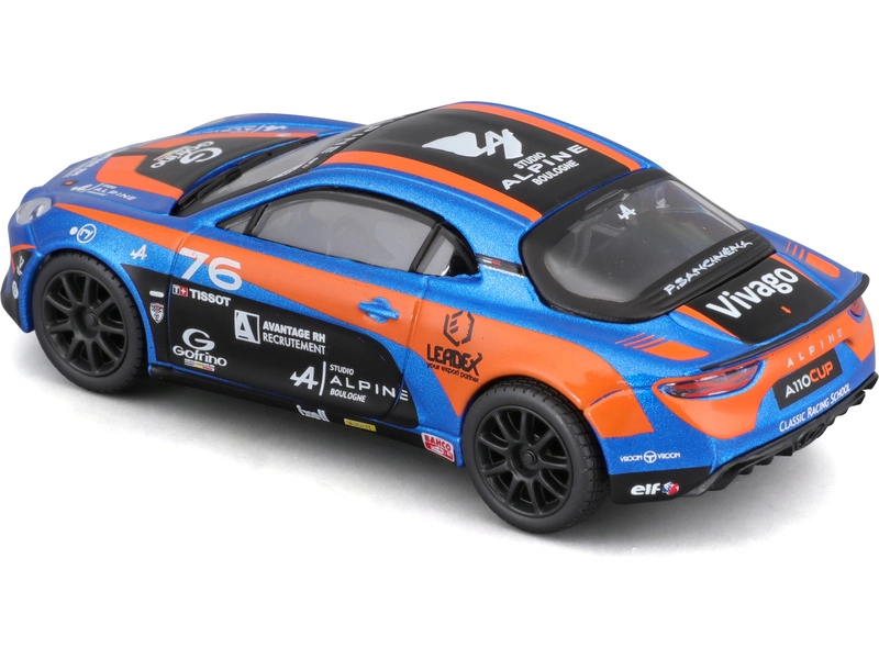 Bburago Renault A110 N 76 Cup 2020 1:43 Modrá Oranžová