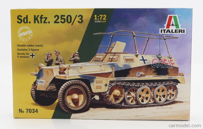 Italeri VTZ Tank Sd. Kfz. 250/3 Polopásový Cingolato Military 1942 1:72 /