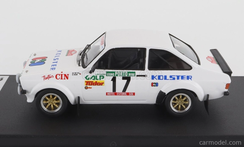 Trofeu Ford england Escort Mkii (nočná verzia) N 17 Rally Portugal 1983 J.p.borges - R.bevilacqua 1:43 Biela
