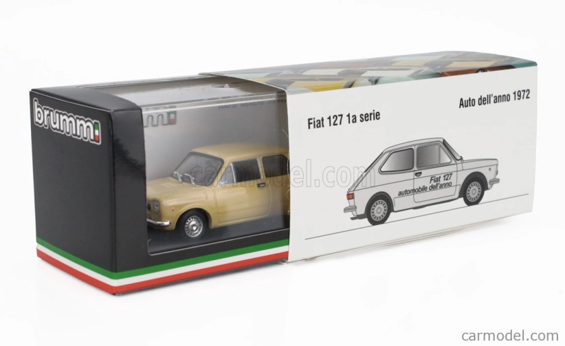Brumm Fiat 127 1-series 1971 - Black Interior 1:43 Giallo Tahiti - Žlutá