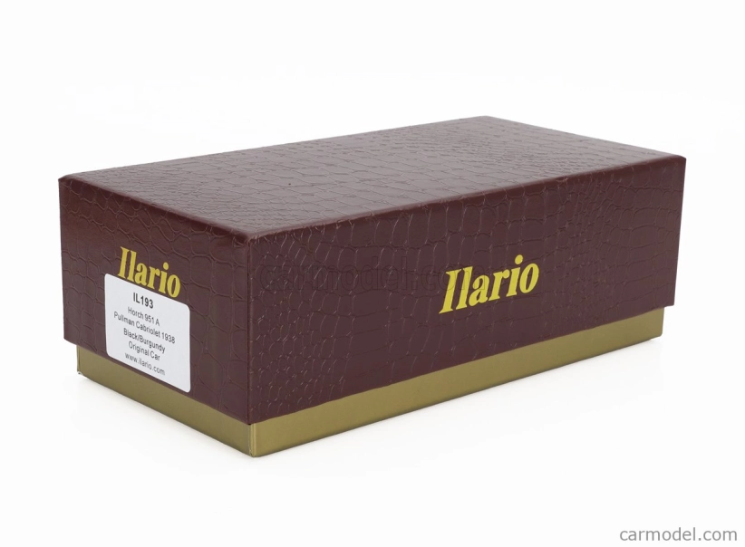 Ilario-model Horch 951a Pullman Original Car Cabriolet Open 1937 1:43 Black Bordeaux