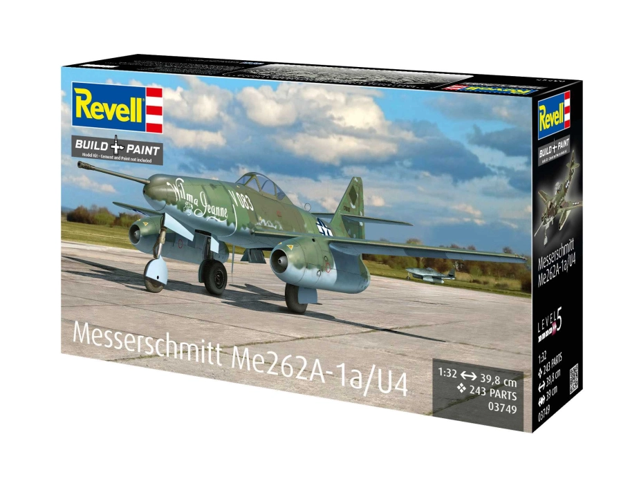 Plastic ModelKit letadlo 03749 - Messerschmitt Me262A-1a/U4 (1:32)