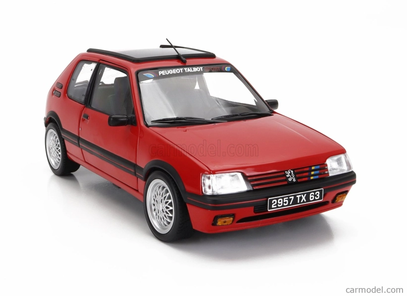 Norev Peugeot 205 1.9 Gti Pts disky 1992 1:18 červená