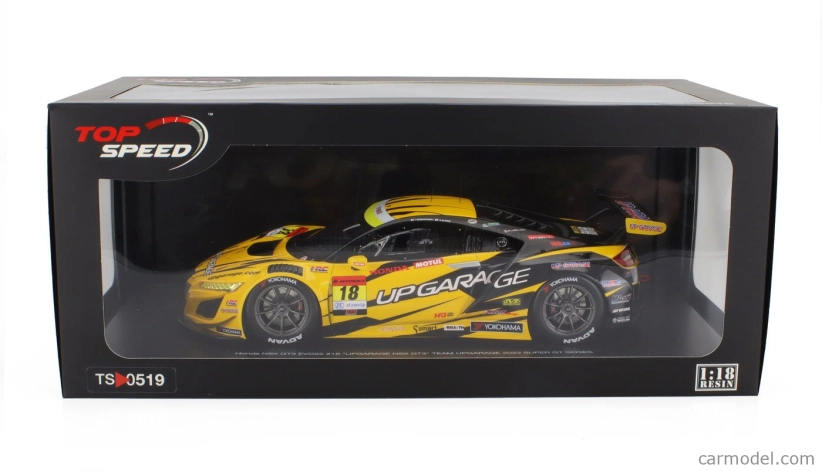 Truescale Honda Nsx Gt3 Evo22 Team Upgarage N 18 Gt300 Class Super Gt 2023 Takashi Kobayashi - Syun Koide 1:18 Žlutá Černá