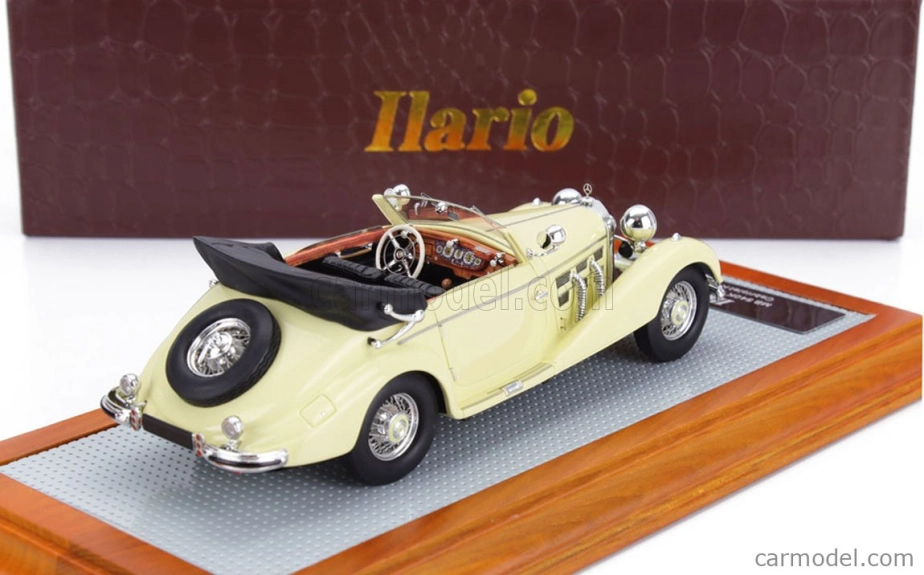 Ilario-model Mercedes benz 540k Sn154084 Sindelfingen Cabriolet A Open 1936 1:43 Žlutá