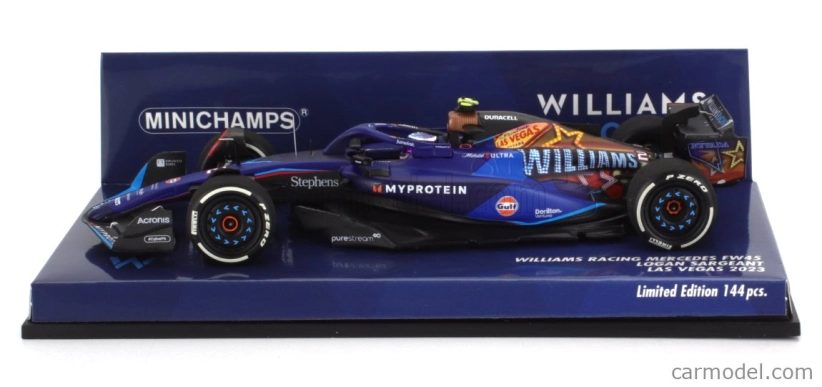 Minichamps Williams F1 Fw45 Team Williams Racing Gulf N 2 Las Vegas Usa Gp 2023 Logan Sargeant 1:43 Modrá Černá