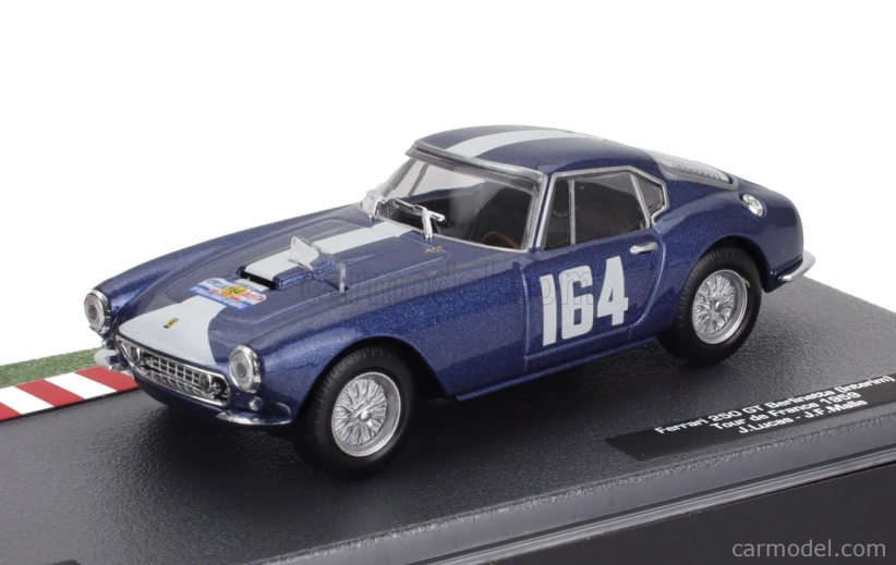Edicola Ferrari 250 Gt Berlinetta Interim N 164 Tour De France 1959 Jean Lucas - Jean Francois Malle 1:43 Modrá biela