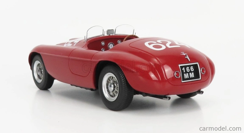 Kk-scale Ferrari 166mm 2.0l V12 Spider N 624 Winner Mille Miglia 1949 C.biondetti - E.salani 1:18 Red