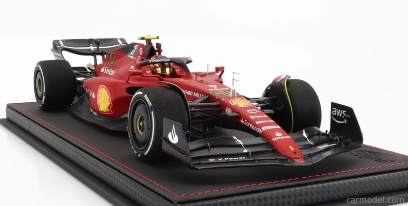 Bbr-models Ferrari F1-75 Team Scuderia Ferrari N 55 Australian Gp 2022 Carlos Sainz - Con Vetrina - S vitrínou 1:18 červená