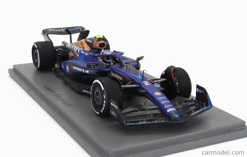 Spark-model Williams F1  Fw45 Team Williams Racing Gulf N 2 Las Vegas Usa Gp 2023 Logan Sargeant 1:43 Modrá Černá Zlatá