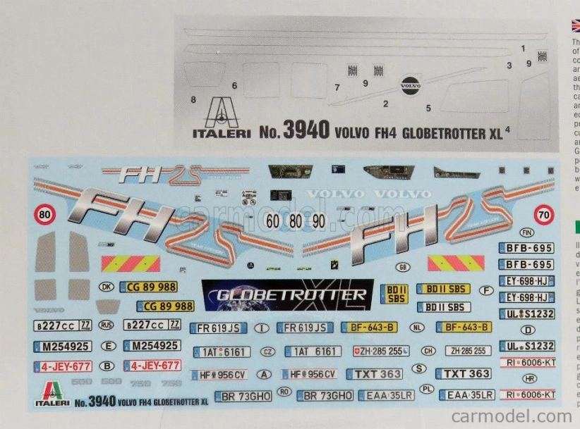 Italeri Volvo Fh4 750 Globetrotter Xl Tractor Truck 2016 1:24 /