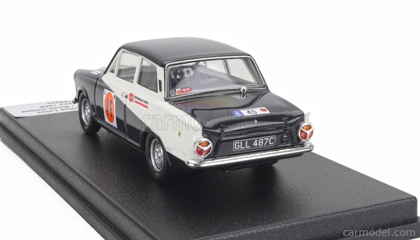 Trofeu Ford england Cortina Lotus (nočná verzia) N 46 Rac Rally Lombard 1968 Chris Sciater - Martin Holmes 1:43 Čierna biela