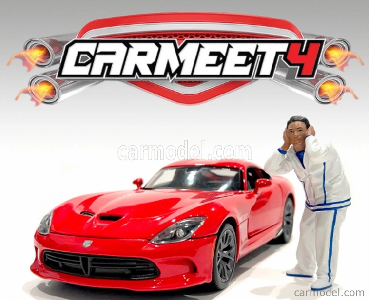 American diorama Figures Man Car Meet Ii - Figure Vi 1:18 Bílá