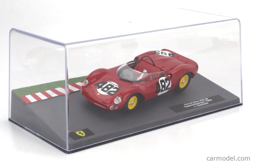 Edicola Ferrari 206sp Dino Spider Team Scuderia Ferrari Sefac N 482 Winner Cesana Sestriere 1965 Ludovico Scarfiotti 1:43 Červená