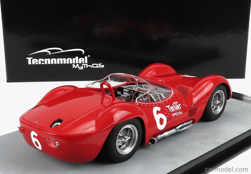 Tecnomodel Maserati Tipo 61 Birdcage N 6 Winner Meadowdale Race 1961 Roger Penske 1:18 Red