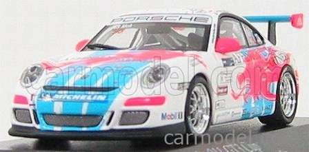 Minichamps Porsche 911 Gt3 N 33 Carrera Cup Asia Macau 2007 M.weng Sun 1:43 Biela svetlomodrá červená