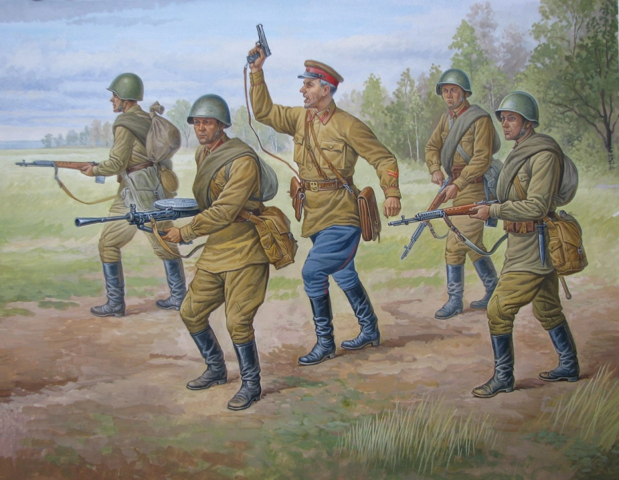 Zvezda figurky Soviet Regular Infantry 1941-42 (1:72)