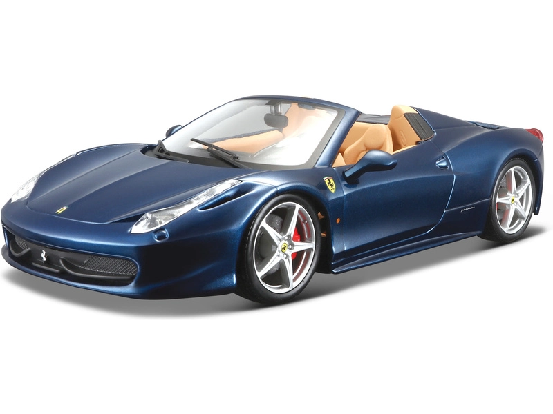 Bburago Ferrari 458 Spider 1:24 modrá metalíza