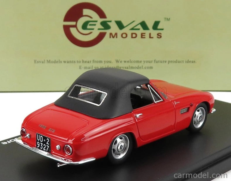 Esval model Osca 1600gt Fissore Cabriolet Closed 1963 1:43 Red