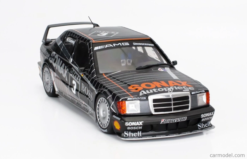 Werk83 Mercedes benz 190e 2.5 16v Evo2 Team Amg Motorenbau Gmbh N 3 Champion Dtm Sezóna 1992 Klaus Ludwig 1:18 Sivá čierna biela