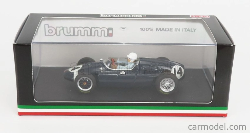 Brumm Cooper F1  T51 N 14 Winner Italy Gp 1959 Stirling Moss - With Driver Figure 1:43 Blue