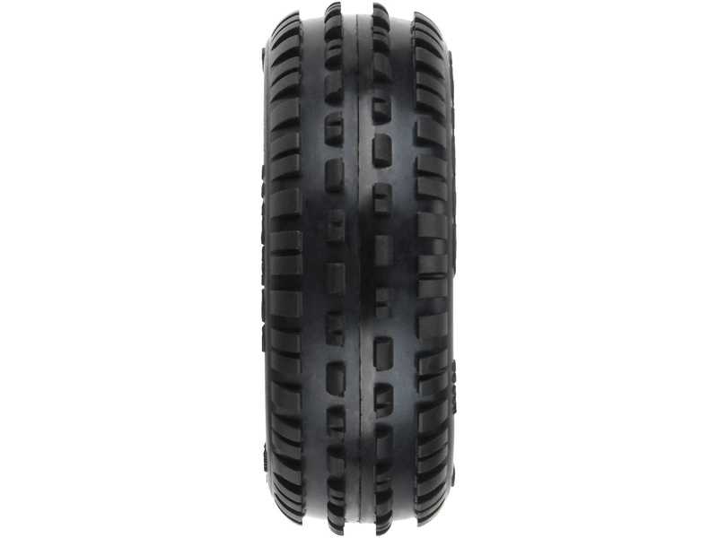 Pro-Line kolo 1:18, pneu Wedge Carpet přední, disk H8 bílý (2) (Losi Mini-B)