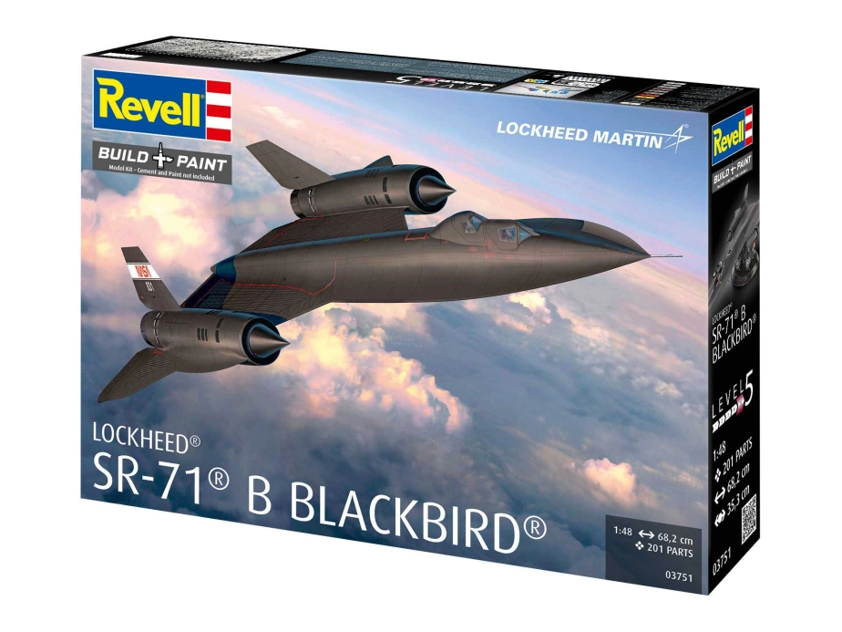Plastic ModelKit lietadlo 03751 - Lockheed SR-71B Blackbird (1:48)