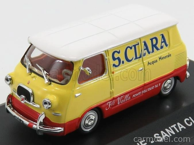 Edicola Fiat 600 Furgone Van Santa Clara 1962 1:43 žltá červená biela