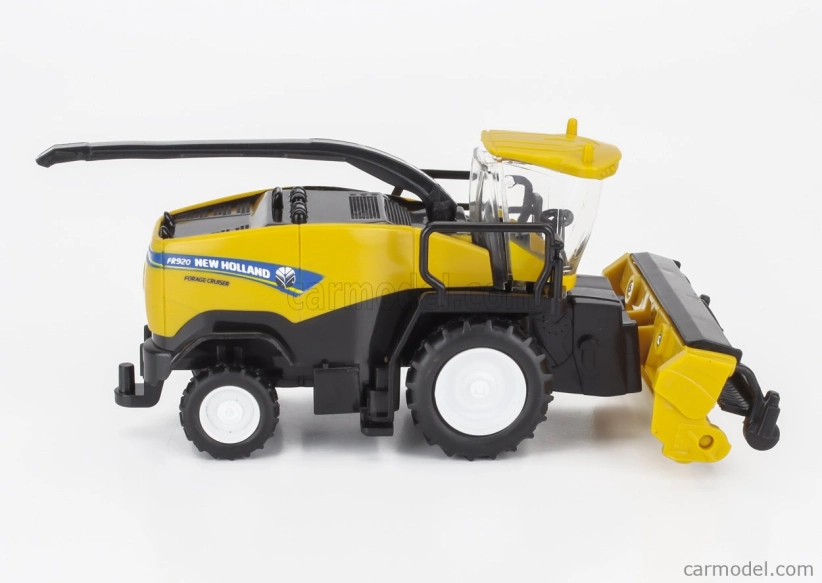 Newray Iveco fiat Stralis 540 Truck Pianale 2009 With New Holland Fr920 Mietitrebbia Gommata Harvester 1:43 Modrá Žlutá Černá
