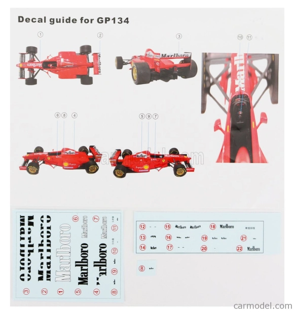 Gp-repliky Ferrari F1 F310b Scuderia Ferrari Marlboro Team N 5 Winner Canada Gp (s figúrkou pilota) 1997 Michael Schumacher - Con Vetrina - s vitrínou 1:18 červená biela