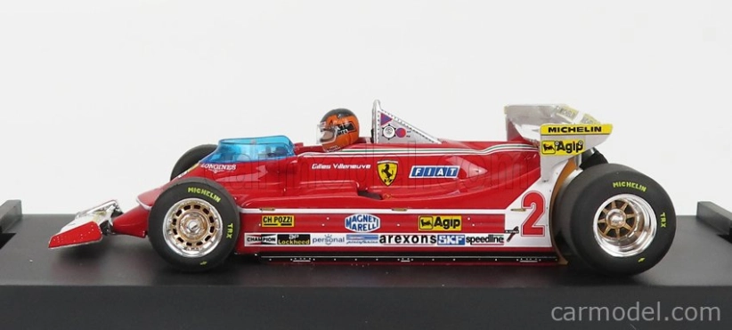 Brumm Ferrari F1 312t5 N 2 Monaco Gp 1980 Gilles Villeneuve - With Driver Figure 1:43 Red