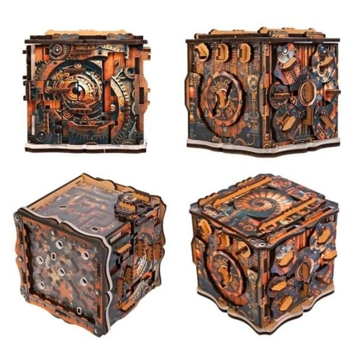 EscapeWelt Dřevěný hlavolam iQube Dark Box