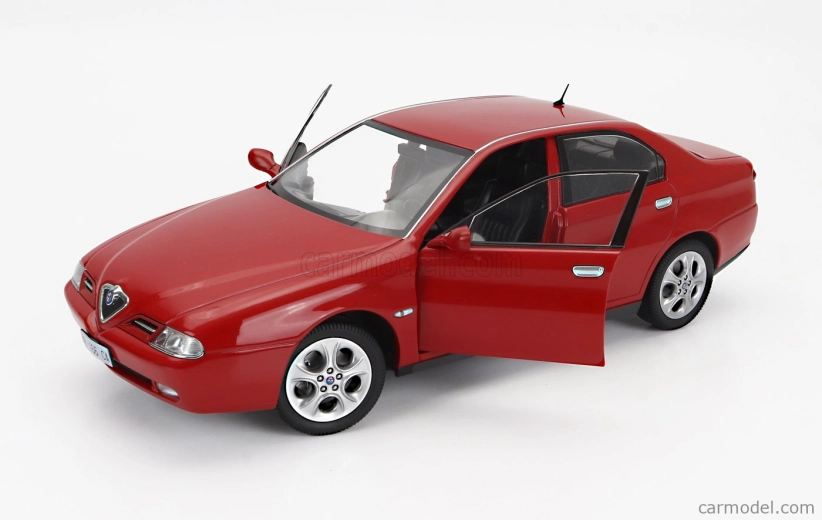 Mitica-diecast Alfa romeo 166 3.0 V6 1998 - Black Interior 1:18 Rosso Alfa Red