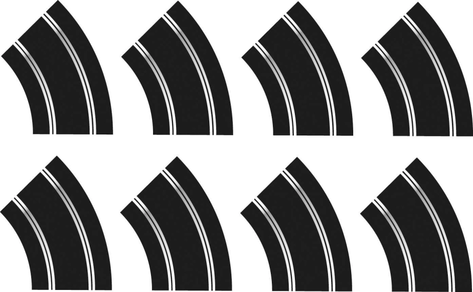 Rozšírenie trate SCALEXTRIC C8196 – R2 Curve ×8 Track Extension Pack