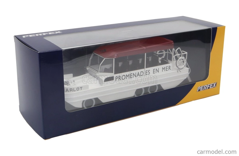 Perfex GMC Dukw Cckw 353 Charlot Truck Boat Promenades En Mer Anfibio Gommato 3-assi 1965 1:43 Bílá Červená