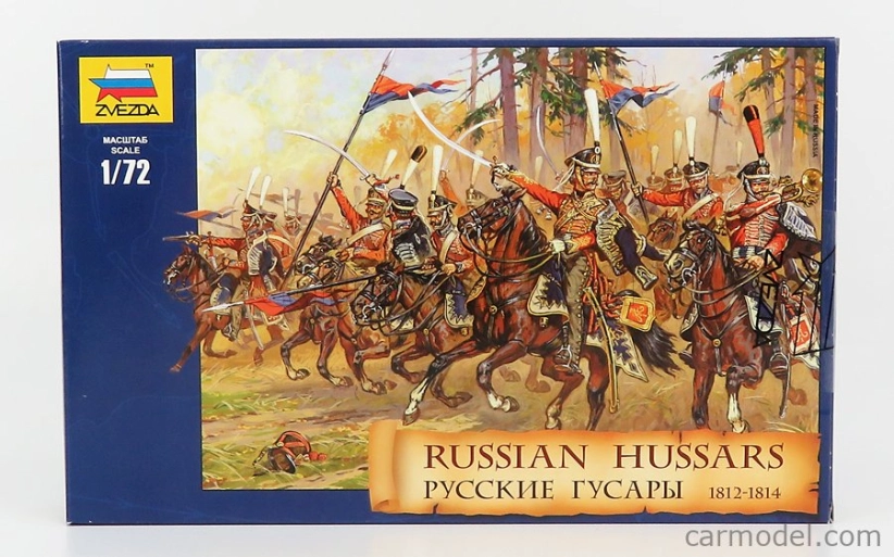 Zvezda Figúrky Vojenská ruská husárska armáda 1814 1:72 /