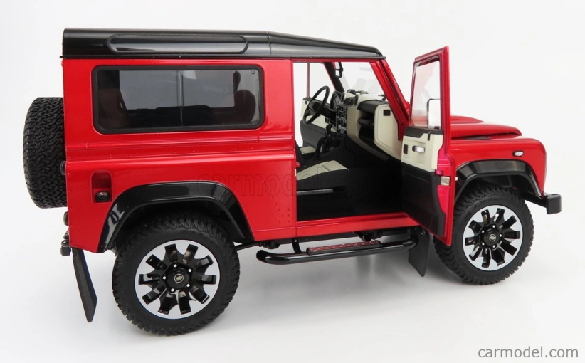 Lcd-model Land rover Defender 90 Works V8 70th Edition 2018 1:18 Red