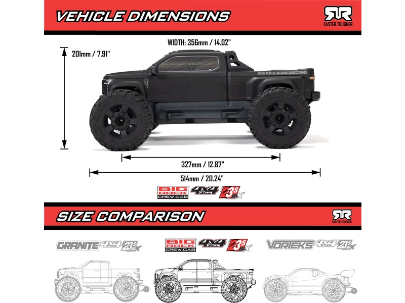 Arrma Big Rock 223S BLX 1:10 4WD RTR DSC modrá
