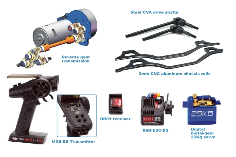 RC auto INTRUDER 1/10 súprava 2,4 GHz, strieborná