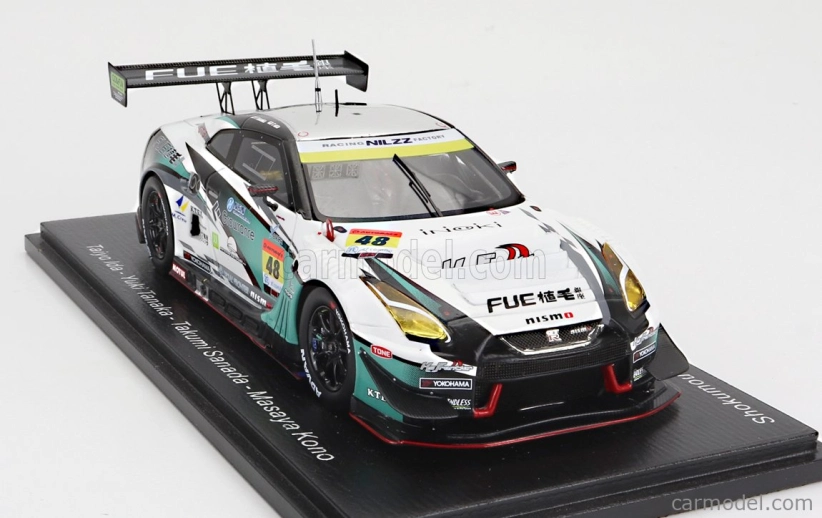 Spark-model Nissan Gt-r Team Nilzz Racing N 48 Gt300 Class Super Gt 2023 T.ida - Y.tanaka - T.sanada 1:43 Bielo-zelená