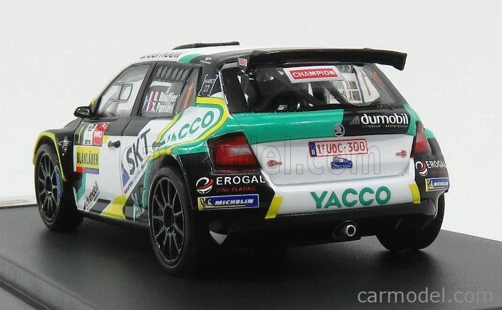 Minipartes Škoda Fabia R5 N 1 Rally Ypres 2018 B.bouffier - X.panseri 1:43 Bílá Černá Zelená