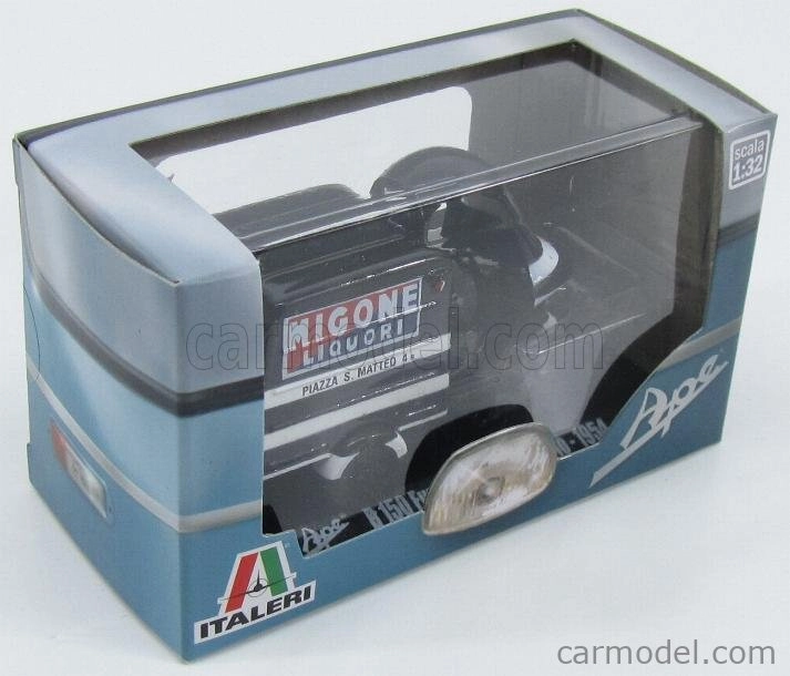 Italeri Piaggio Ape B150 Van Furgone Pubblicitario Migone Liquori 1954 1:32 Černá Bílá