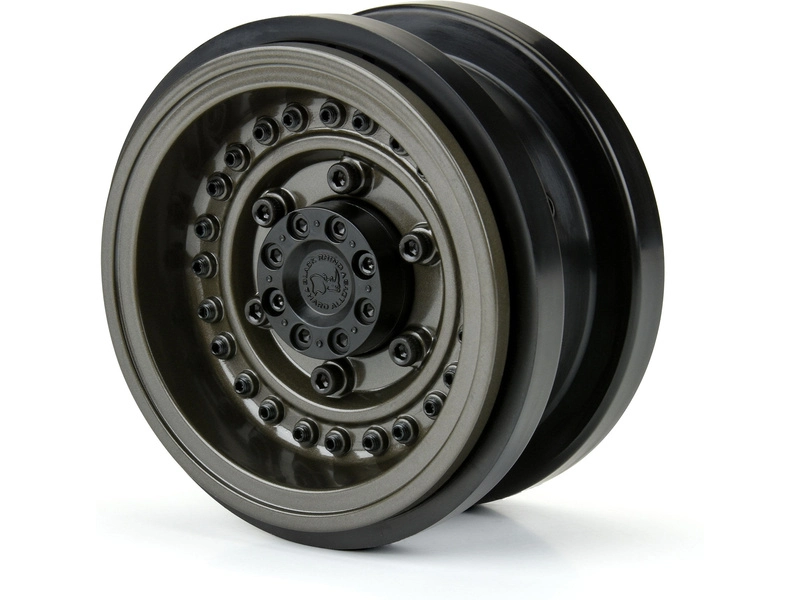 Pro-Line disk 2.9" Black Rhino Armory Gunmetal Aluminum Dual Offset (+5/+10): Axial SCX6