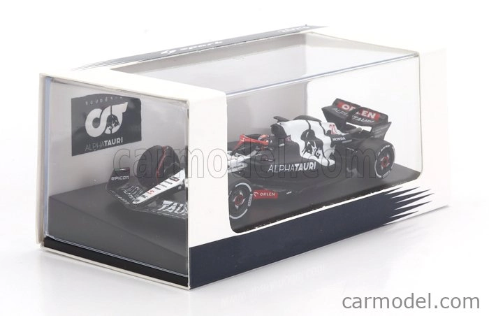 Spark-model Alpha tauri F1  At04 Team Alpha Tauri N 21 Season 2023 Nyck De Vries 1:64 Modrá Bílá