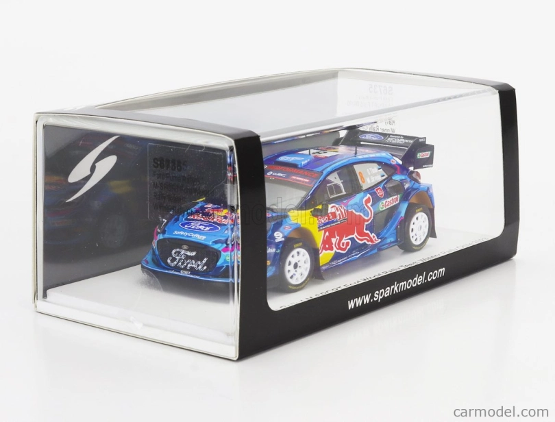 Spark-model Ford england Puma Rally1 Team Ford World Rally M-sport N 8 Winner Rally Chile 2023 Ott Tanak - Martin Jarveoja 1:43 Modrá Žlutá Červená