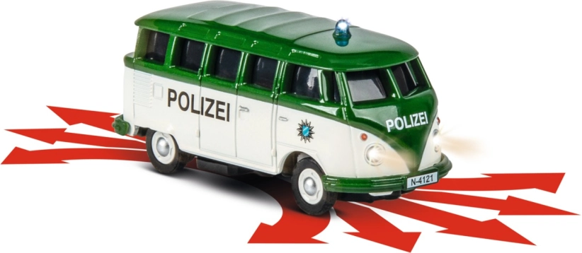 RC auto Carson VW T1 Samba Bus Polizei 1:87