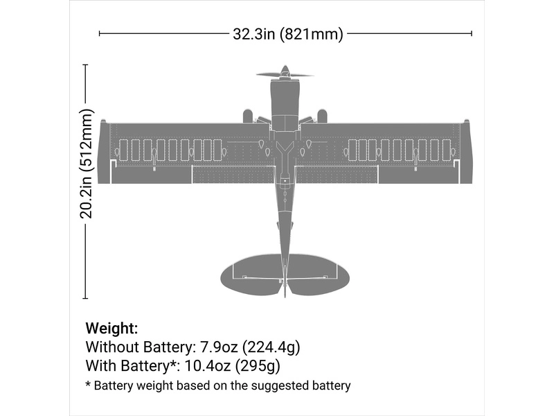 E-flite Micro Scrappy 0.8m AS3X SAFE Select BNF Basic