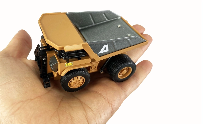 Mini kovový sklápěcí RC dumper, proporcionální, 8 kanálů, 1:64 RTR
