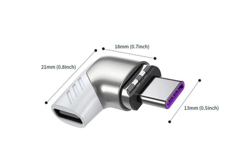 120 W magnetický nabíjací adaptér USB-C na smartfóny/tablety
